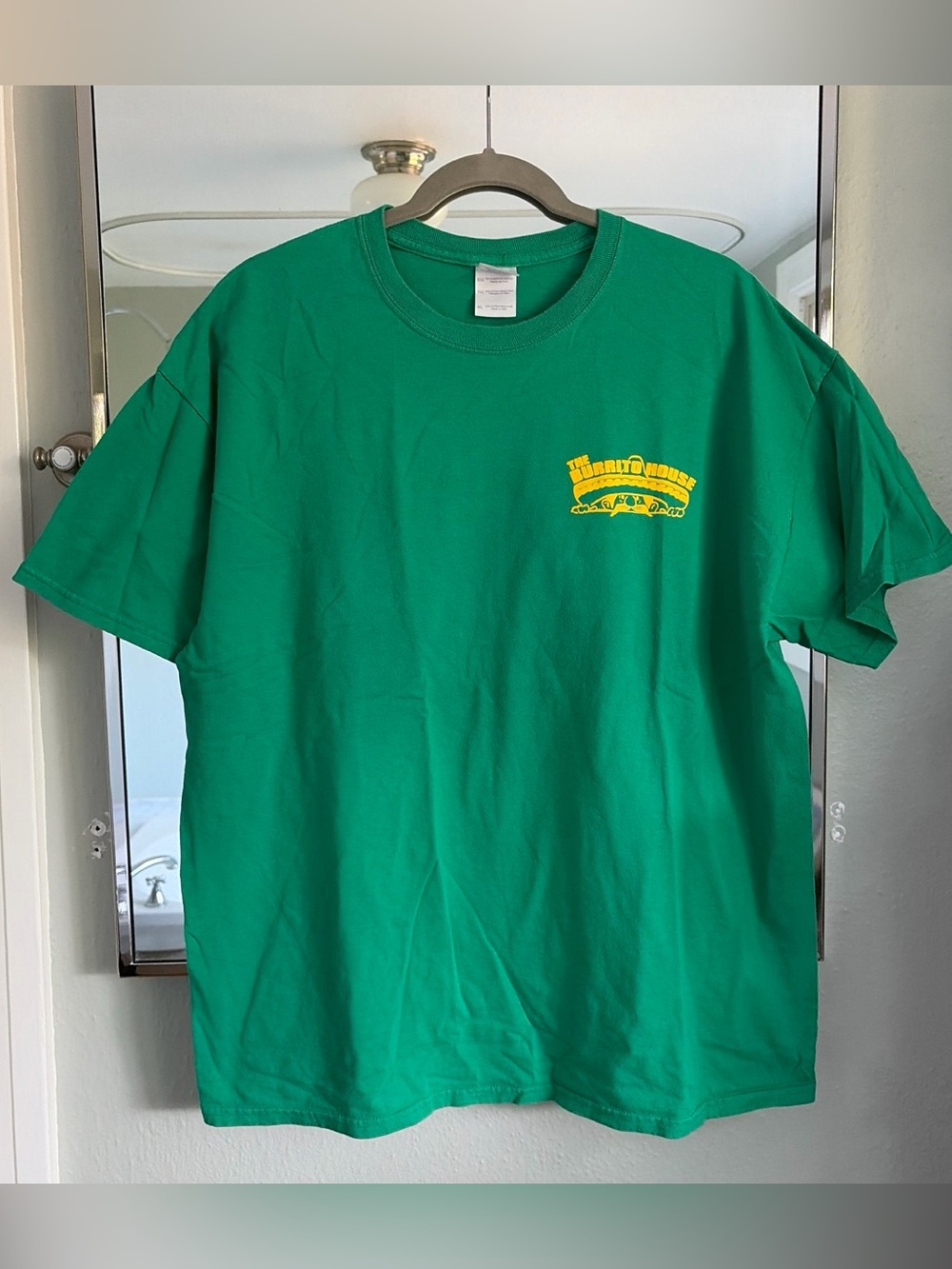 Gildan green & yellow Chicago based Burrito House tshirt